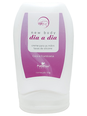 Qual é o modo de usar do creme para as mãos côco e framboesa  da marca New Connect Cosméticos