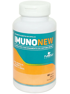 Quais são os ingredientes ativos do imunonew - suplemento para o sistema imune da marca New Connect Cosméticos